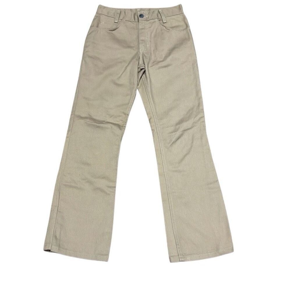 Big Smith Womens 26" Tan Denim Vintage Wide Leg Jeans Altered Palace Costumes‎